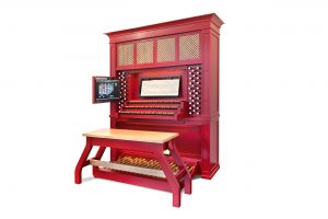 traditioneel uitziend orgel met trekregisters gebasseerd op het Utrechtse Dom-orgel